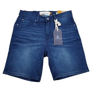 Tailor Vintage Greenwich Slim Fit Jean Shorts Stretch Smart Denim Blue Size 32
